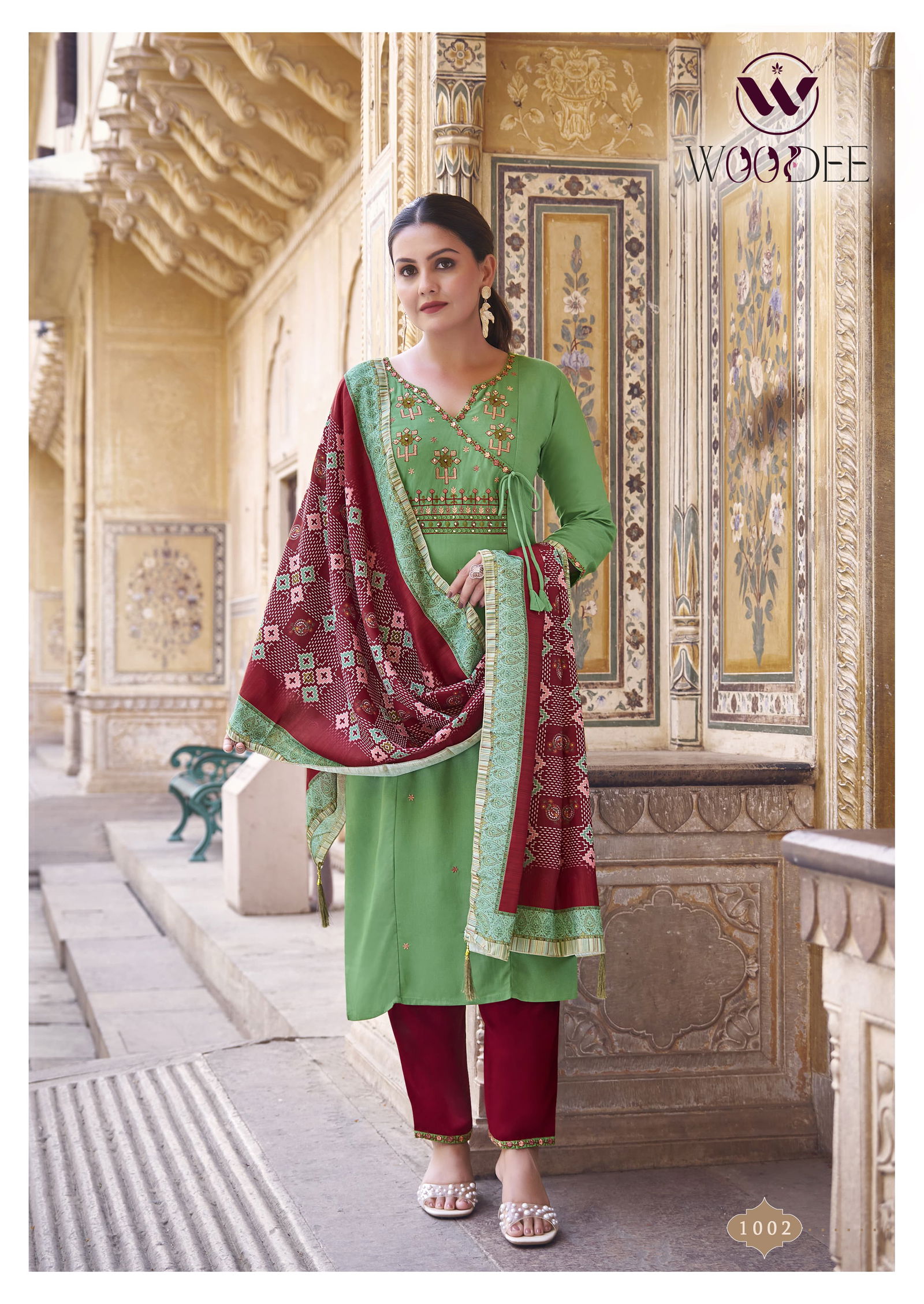 Golden Pearl Vol 1 By Woodee Premium Rayon Designer Kurti With Bottom Dupatta Wholesale Shop In Surat